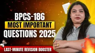 BPCS 186 Question Paper June 2025 Solved | Managing Stress BPCS 186 Important Questions in English
