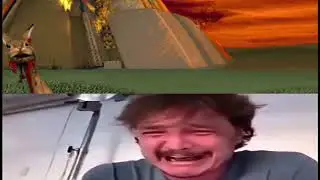 Pedro Pascal crying over DOOM's ending