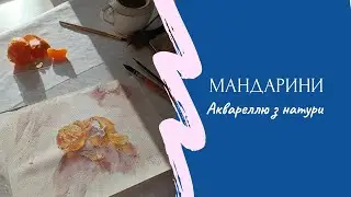 Мандарини аквареллю | пишу з натури