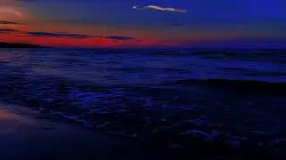 Nighttime Beach Ambience with Gentle Waves for Sleep and Stress Relief