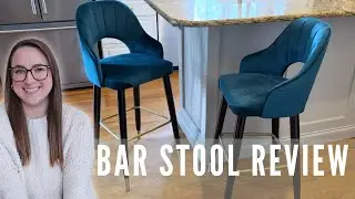 🍸Plush and Chic Velvet Cloth Upholstered Bar Stools for Your Home Bar💺🎉🌟🏠💜