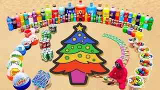How to make Christmas tree with Orbeez, Big Soda, Coke, Sprite vs Mentos and popular Cola