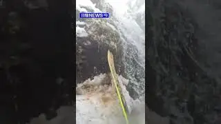 Skiier falls into hidden waterfall in Hokkaido