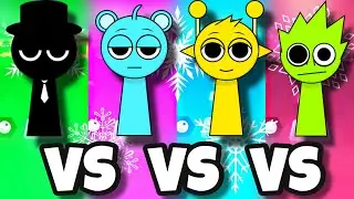 SPRUNKI : BLACK(BLACK) 🆚 SKY(SKY BLUE) 🆚 SIMON(YELLOW) 🆚 OWAKCX (LIME) |🎮 Tiles Hop EDM Rush!