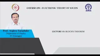 Lecture 13: Bloch's Theorem