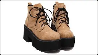 ПЕРСИКОВЫЕ СТИЛЬНЫЕ БОТИНКИ В СТИЛЕ PUNK BOOTS НА МОЛНИИ И ШНУРКАХ