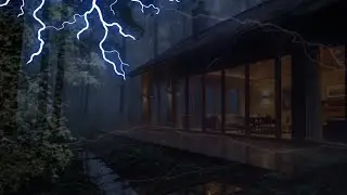 Best Rainfall by the Forest Cabin | Deep Sleep, Relaxing Nature Sounds All Night