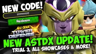 [NEW CODES] ASTD X UPDATE 3! TRUNKS TRIAL 3 FRIEZA SHOWCASE LIVE BANNER (All Star Tower Defense)
