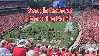 Марширующий оркестр Georgia Redcoat — матч Bulldogs против Golden Eagles — сентябрь 2024 года