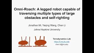 Omni-Roach: A legged robot capable of traversing multiple types of large obstacles and self-righting