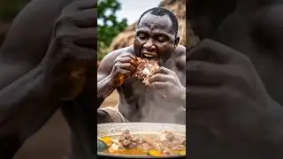 Hadzabe hunters Daily Life &mdash; Fire Cooking #africantribe #shorts #africanlife