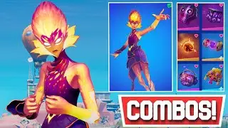 *NEW* BEST THE HERALD SKIN [BURNING EMBER STYLE] [CHAPTER 3 SEASON 4 SECRET SKIN] COMBOS! | Fortnite