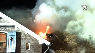 Grote brand in rietenkap Utrechtseweg De Bilt 30 07 2021