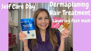 Self Care Facial Day/Hair Treatment/Skincare Demo and Review.