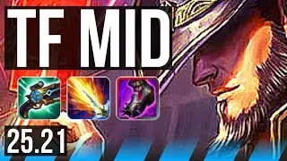 TWISTED FATE vs ZED (MID) | 14/1/1, Legendary | KR Master | 25.21