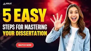 DISCLOSED!! 5 Easy Steps to Master your Research Dissertation - Aimlay #PhD #dissertationtime