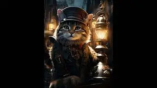 Captain Cat's Steampunk Style 😎Coolest Gear Cat Ever! 🔧✨