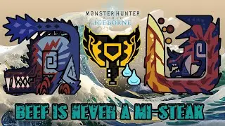 MHWorld Iceborne : MR4★ Beef is Never a Mi-steak solo with Kjarr Water Charge Blade