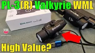 Olight Valkyrie PL-3R (Rechargeable) 1500 LUMEN Rail Mount Weapon Light Review -2023 Flashlight Test