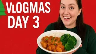 Vlogmas, день 3 🎄 Готовим курицу в апельсиновом соусе, рис и брокколи | Ужин в видеоблоге