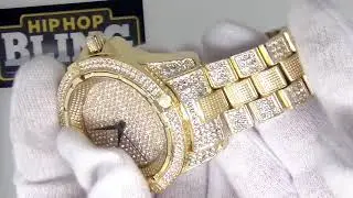 Bling Bling Watch Gold Pilot Style Bracelet Set | BlingMaster WAW1314GSET