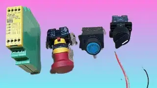 Como instalar relé de segurança com botoeira de emergência mais chave seletora