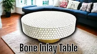 Stunning Bone Inlay Console Table: You Won't Believe This Design! #boneinlayusa #homedecor