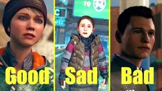 Detroit Become Human -  CONNOR Chases KARA All Scenario & Outcomes (Connor Dies VS Kara Dies)