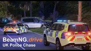 BeamNG.drive - British Police pursuit turns messy [DashCam View]