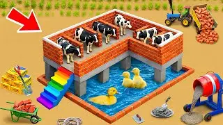 DIY Mini Tractor Builds a Closed-Loop Farm Model 🌱🐟🐓 | Garden &ndash; Pond &ndash; Livestock Science Project