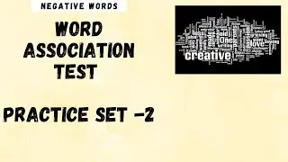 Word Association Test Practice Set-2| WAT Negative Words | WAT Practice |SSB Interview Psychological