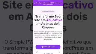 Plugin Que Transforma Site Wordpress Em Aplicativo. #wordpress