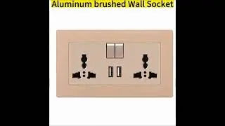 Aluminum brushed USB switch wall socket panel factory supplier vendor wholesaler dealer distributor