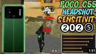POCO C55  😱 best sensitivity  💯🎉 ff auto headshot 2025 💥💯#freefirevideotamil#poco C55 mobile