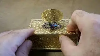 GRIESBAUM MODEL #10 GILT BRASS SINGING BIRD BOX FULLY RESTORED