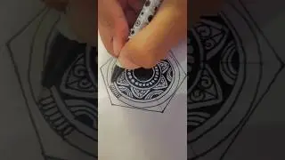 Hexagon mandala 💫✨| easy mandala for beginners| #mandalastyle |@thedesigncorner16