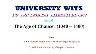 #Ugtrb #english #unit 1 #W.H. Hudson #TRB #exams