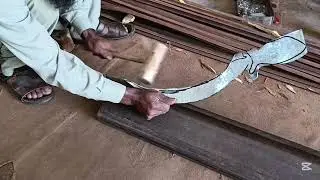 Making Sword out of metal sheet by blacksmithing as handmade art. #forging #sword #blacksmith