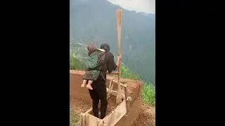 Amazing workers building clay house in rural