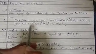 setText() & setOnClickListener() in android programming #android #cs #ai #collegescience07