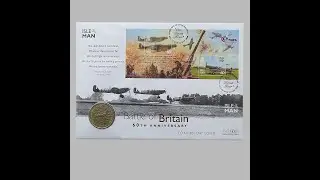 2000 Battle of Britain 60th Anniversary 1 Crown IOM Coin Cover  - Isle of Man First Day Cover