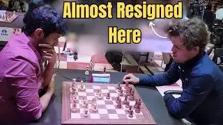 When Magnus Carlsen Almost Resigned Against Vidit But...!