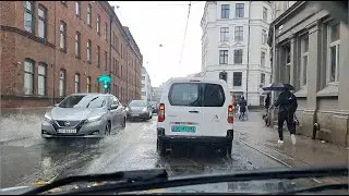 Driving in Oslo druing Heavy Rain