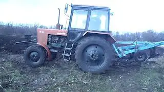 Пахота 2019.  МТЗ 82.1 и Модернизированный 4 корпус плуг