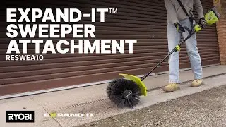 RYOBI Expand-It&trade; Sweeper Attachment (RESWEA10) in action
