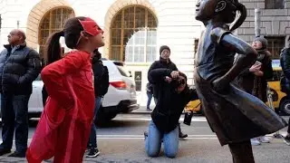 Fearless Girl vs. Pissing Pug