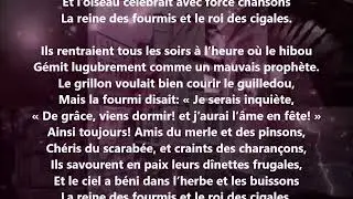 Ballade de la reine des fourmis et du roi des cigales - Maurice Rollinat lu par Yvon Jean