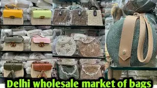 Delhi sadar bazar wholesale market of jute sling bags