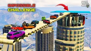 GTA 5: Indian Cars vs MAZE BANK TOWER Challenge! 🏢 Michael vs Franklin (Indian Cars Test)