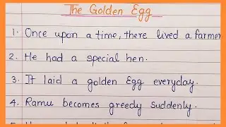 The Golden egg story in english | 5 lines story | short moral story | golden egg moral story English